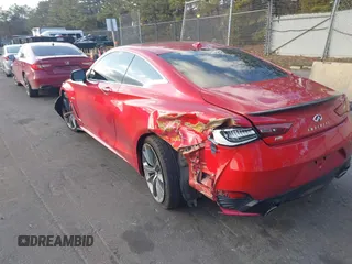 2018 Infiniti Q60 Red Sport 400 with VIN JN1FV7EL1JM630095, listed as a IAAI auction lot 41212992 with 97,970 mi miles and . Bid and sale history available at DreamBid. Image 3.