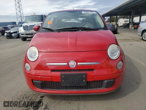 2012 FIAT 500 Pop with VIN 3C3CFFAR9CT287748, listed as a Copart auction lot 46001455 with 29,132 mi miles and Salvage title. Bid and sale history available at DreamBid. Image 5.
