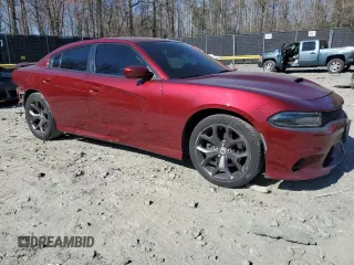 2019 Dodge Charger GT with VIN 2C3CDXHG3KH754458, listed as a Copart auction lot 48778245 with 76,256 mi miles and Salvage Title. Bid and sale history available at DreamBid. Image 4.