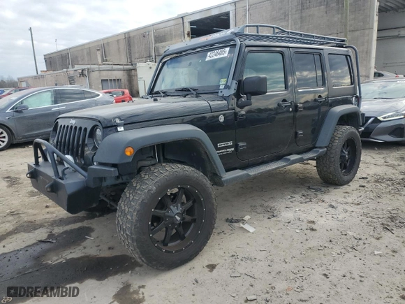2018 Jeep Wrangler JK Unlimited Sport with VIN 1C4BJWDG5JL895601, listed as a Copart auction lot 42246485 with 82,107 mi miles and Salvage Title. Bid and sale history available at carsss.com. Image 1.