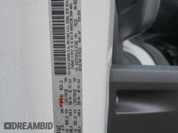 2018 Ram ProMaster Cargo with VIN 3C6TRVAG9JE147302, listed as a Copart auction lot 43980375 with 100,841 mi miles and . Bid and sale history available at DreamBid. Image 13.