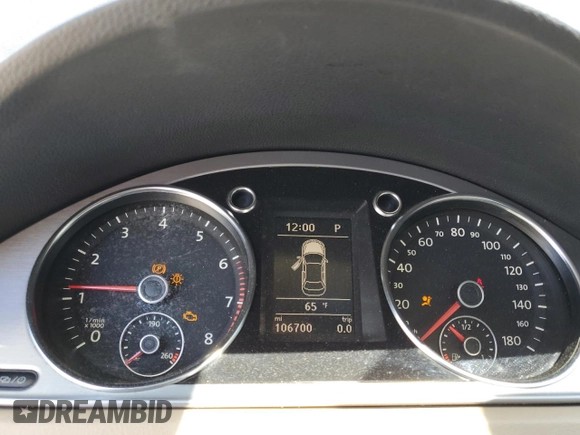 2013 Volkswagen CC Lux with VIN WVWRN7AN4DE546711, listed as a Copart auction lot 52673205 with 106,700 mi miles and Salvage Title. Bid and sale history available at DreamBid. Image 9.