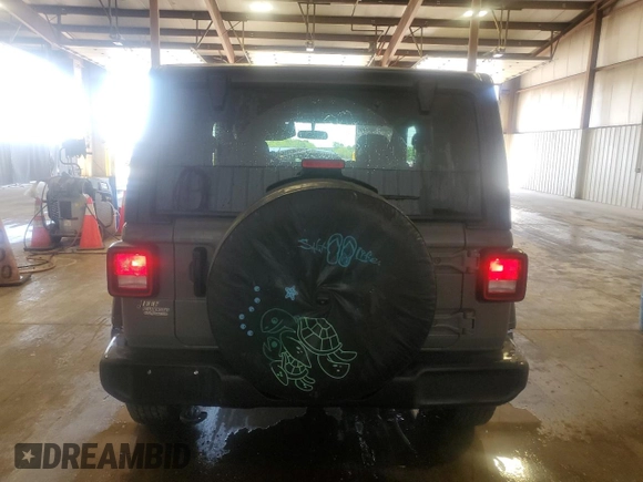 2021 Jeep Wrangler Sport S with VIN 1C4HJXAG7MW649964, listed as a Copart auction lot 59002685 with 106,065 mi miles and Salvage title. Bid and sale history available at DreamBid. Image 6.