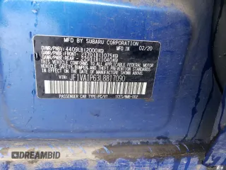 2020 Subaru WRX Limited with VIN JF1VA1P63L8817090, listed as a Copart auction lot 52309665 with Not provided miles and Salvage title. Bid and sale history available at DreamBid. Image 12.