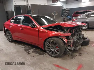 2019 Infiniti Q50 Red Sport 400 с VIN JN1FV7AR8KM830452, выставлен на аукционе IAAI как лот 41161132 с пробегом 92 234 миль миль и . История ставок и продаж доступна на DreamBid. Изображение 1.