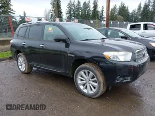 2008 Toyota Highlander Hybrid with VIN JTEEW41AX82023610, listed as a IAAI auction lot 41905788 with 277,370 mi miles. Bid and sale history available at carsss.com. Image 1.