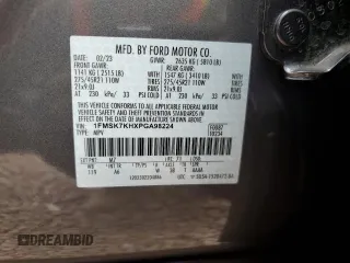 2023 Ford Explorer ST-Line with VIN 1FMSK7KHXPGA98224, listed as a Copart auction lot 52722685 with 32,773 mi miles and Salvage Title. Bid and sale history available at carsss.com. Image 13.