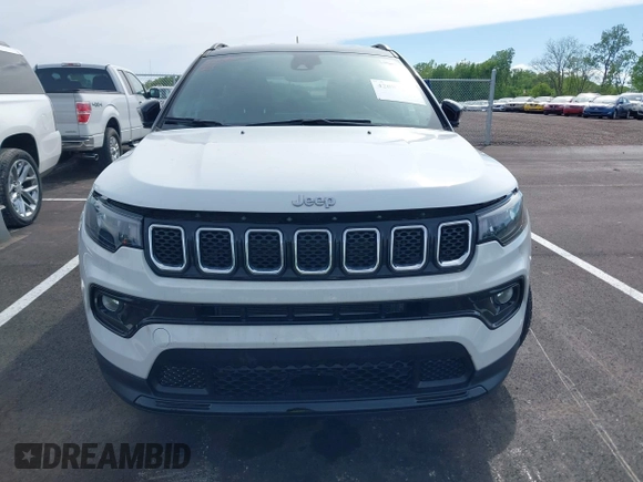 2023 Jeep Compass (RED) Edition with VIN 3C4NJDCNXPT565743, listed as a IAAI auction lot 42083058 with 27,367 mi miles and . Bid and sale history available at carsss.com. Image 12.