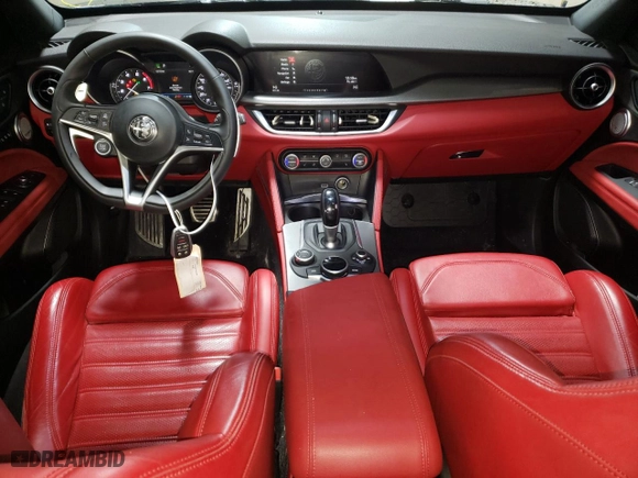 2019 Alfa Romeo Stelvio Ti Sport with VIN ZASPAKBN1K7C38232, listed as a Copart auction lot 45862365 with 48,031 mi miles and Salvage Title. Bid and sale history available at carsss.com. Image 8.