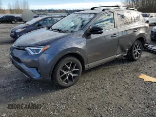 2017 Toyota RAV4 Hybrid SE with VIN JTMJJREV9HD134097, listed as a Copart auction lot 87917385 with 114,000 mi miles and Salvage Title. Bid and sale history available at carsss.com. Image 1.