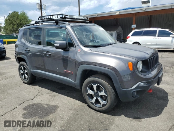 2020 Jeep Renegade Trailhawk with VIN ZACNJBC18LPL42780, listed as a Copart auction lot 63913855 with 54,343 mi miles and Salvage title. Bid and sale history available at DreamBid. Image 4.