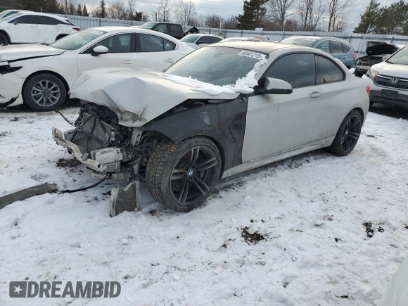 2019 BMW M2 Competition with VIN WBS2U7C52KVB08991, listed as a Copart auction lot 88161215 with 14,843 mi miles and Salvage Title. Bid and sale history available at carsss.com. Image 1.