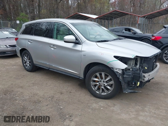 2015 Infiniti QX60 with VIN 5N1AL0MN6FC501897, listed as a IAAI auction lot 41950700 with 109,603 mi miles. Bid and sale history available at carsss.com. Image 1.