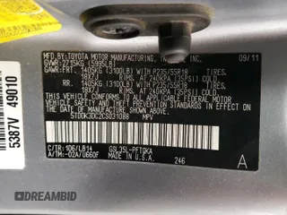 2012 Toyota Sienna XLE with VIN 5TDDK3DC2CS031088, listed as a Copart auction lot 60642845 with 186,586 mi miles and Salvage title. Bid and sale history available at DreamBid. Image 13.