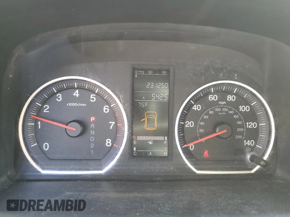 2008 Honda CR-V EX with VIN JHLRE48508C031746, listed as a Copart auction lot 54352465 with 231,250 mi miles and Salvage Title. Bid and sale history available at DreamBid. Image 9.