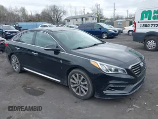 2016 Hyundai Sonata Sport with VIN 5NPE34AF6GH346509, listed as a IAAI auction lot 42082345 with 93,822 mi miles and . Bid and sale history available at carsss.com. Image 1.