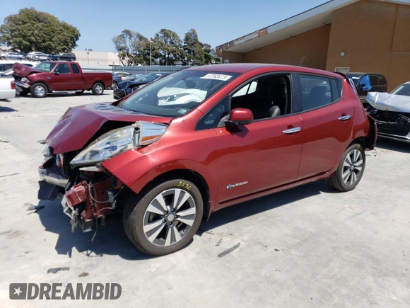 2015 Nissan LEAF SV with VIN 1N4AZ0CPXFC309636, listed as a Copart auction lot 57263473 with 0 mi miles. Bid and sale history available at carsss.com. Image 1.