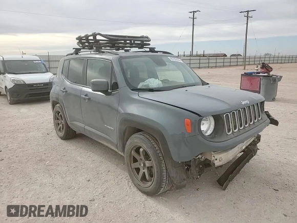 2018 Jeep Renegade Latitude with VIN ZACCJABH4JPH33439, listed as a Copart auction lot 48792455 with 37,992 mi miles and Salvage title. Bid and sale history available at DreamBid. Image 11.
