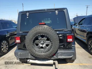 2020 Jeep Wrangler Unlimited Sahara with VIN 1C4HJXEG3LW145470, listed as a Copart auction lot 63690835 with 47,838 mi miles and Salvage title. Bid and sale history available at DreamBid. Image 6.