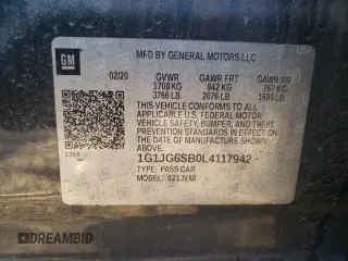 2020 Chevrolet Sonic LT z VIN 1G1JG6SB0L4117942, wystawiony jako Copart lot #45211285 z przebiegiem 88 597 mil mil oraz Szkoda całkowita • Salvage title. Historia ofert i sprzedaży dostępna na DreamBid. Obrazek 15.