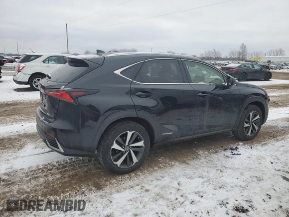 2020 Lexus NX with VIN JTJGJRDZ4L2140115, listed as a Copart auction lot 43695605 with 57,146 mi miles and Salvage Title. Bid and sale history available at carsss.com. Image 3.