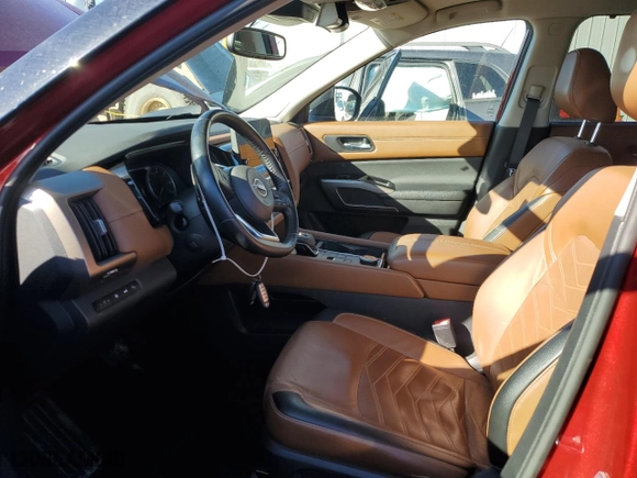 2022 Nissan Pathfinder Platinum with VIN 5N1DR3DK8NC269210, listed as a Copart auction lot 46353535 with 63,491 mi miles and Salvage Title. Bid and sale history available at carsss.com. Image 7.