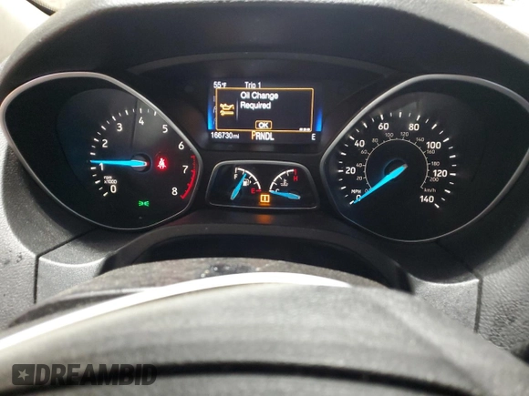 2017 Ford Focus SE with VIN 1FADP3F23HL244667, listed as a Copart auction lot 57597125 with 166,730 mi miles and Salvage title. Bid and sale history available at DreamBid. Image 9.