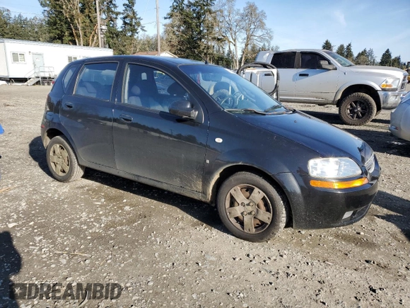 2008 Chevrolet Aveo LS with VIN KL1TD66608B164419, listed as a Copart auction lot 51552215 with 158,791 mi miles and Salvage Title. Bid and sale history available at DreamBid. Image 4.