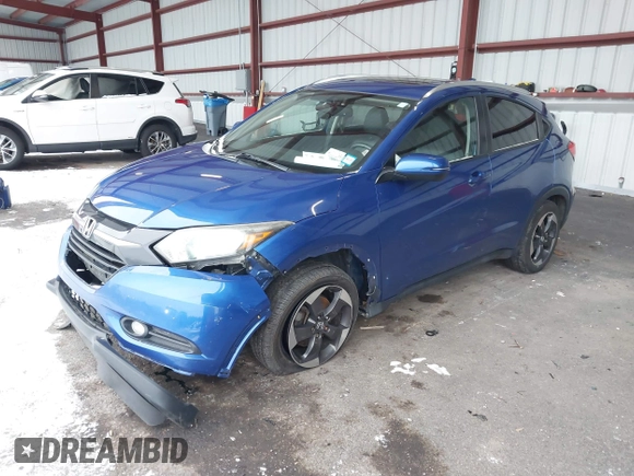 2018 Honda HR-V EX-L Navi with VIN 3CZRU6H70JM721301, listed as a IAAI auction lot 41212471 with 78,691 mi miles. Bid and sale history available at carsss.com. Image 17.