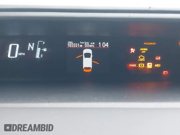 2015 Toyota Prius One with VIN JTDKDTB3XF1112555, listed as a IAAI auction lot 41655384 with 165,551 mi miles and . Bid and sale history available at carsss.com. Image 7.