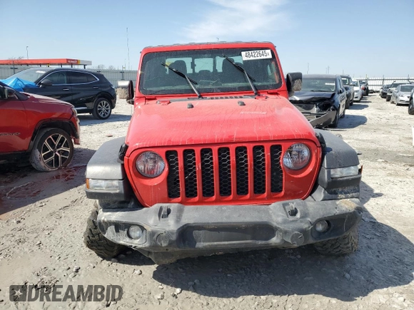2021 Jeep Gladiator Sport S with VIN 1C6JJTAGXML540532, listed as a Copart auction lot 48422645 with 97,372 mi miles and Salvage title. Bid and sale history available at DreamBid. Image 5.