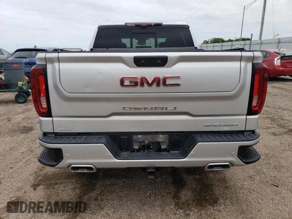 2022 GMC Sierra 1500 with VIN 3GTUUGET9NG526647, listed as a Copart auction lot 60050314 with 42,757 mi miles and Salvage Title. Bid and sale history available at DreamBid. Image 6.
