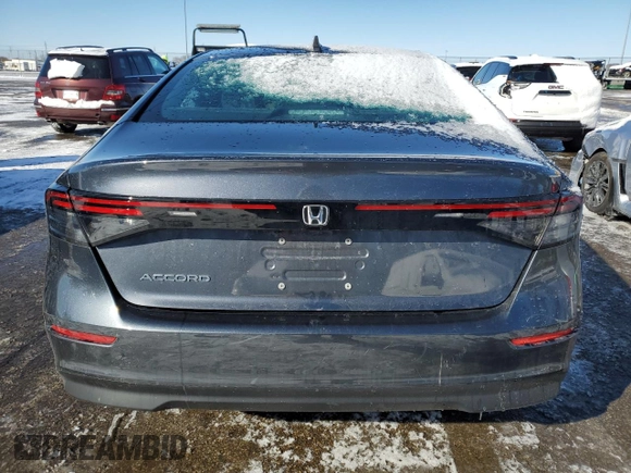 2023 Honda Accord Sedan LX with VIN 1HGCY1F21PA029145, listed as a Copart auction lot 45040155 with 37,713 mi miles and Salvage Title. Bid and sale history available at carsss.com. Image 6.