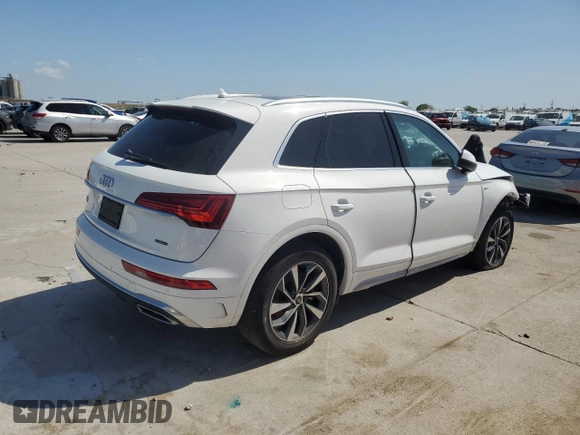 2022 Audi Q5 S line Premium z VIN WA1GAAFY4N2062294, wystawiony jako Copart lot #52314365 z przebiegiem 40 920 mil mil oraz Szkoda całkowita • Salvage title. Historia ofert i sprzedaży dostępna na DreamBid. Obrazek 3.