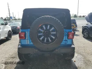 2022 Jeep Wrangler Sport S with VIN 1C4HJXAGXNW271320, listed as a Copart auction lot 63570705 with 14,840 mi miles and Salvage title. Bid and sale history available at DreamBid. Image 6.