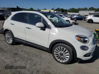 2016 FIAT 500X Lounge with VIN ZFBCFXDT2GP369018, listed as a Copart auction lot 53083195 with 33,226 mi miles and Salvage Title. Bid and sale history available at carsss.com. Image 4.
