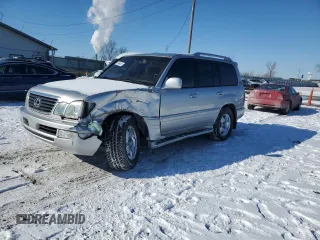 2006 Lexus LX 470 z VIN JTJHT00WX64017756, wystawiony jako Copart lot #43466515 z przebiegiem 240 810 mil mil oraz Szkoda całkowita • Salvage title. Historia ofert i sprzedaży dostępna na DreamBid. Obrazek 1.