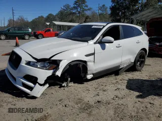 2019 Jaguar F-Pace 25t Premium with VIN SADCJ2FX6KA397242, listed as a Copart auction lot 47704605 with 74,256 mi miles and Salvage Title. Bid and sale history available at DreamBid. Image 1.