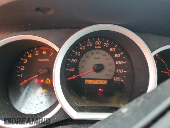 2005 Toyota Tacoma PreRunner with VIN 5TEKU72N05Z013644, listed as a Copart auction lot 45429775 with 254,291 mi miles and Salvage Title. Bid and sale history available at carsss.com. Image 9.