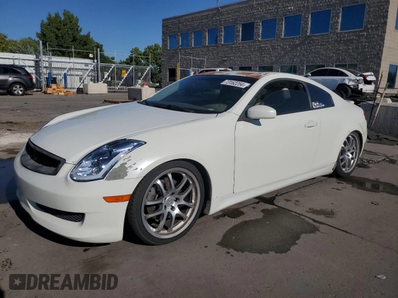 2006 Infiniti G35 Coupe with VIN JNKCV54E06M712557, listed as a Copart auction lot 73162254 with 160,450 mi miles and Clean Title. Bid and sale history available at carsss.com. Image 1.
