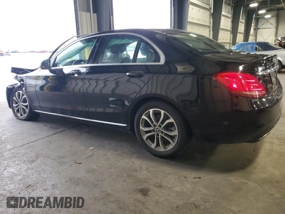 2018 Mercedes-Benz C 300 z VIN WDDWF4KB0JR404899, wystawiony jako Copart lot #57587555 z przebiegiem 89 790 mil mil oraz Szkoda całkowita • Salvage title. Historia ofert i sprzedaży dostępna na DreamBid. Obrazek 2.