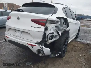 2021 Alfa Romeo Stelvio Ti with VIN ZASPAKBNXM7D15764, listed as a IAAI auction lot 41502764 with 48,714 mi miles. Bid and sale history available at carsss.com. Image 17.