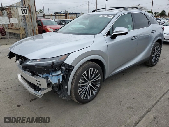 2023 Lexus RX 350 z VIN 2T2BAMBA6PC021384, wystawiony jako Copart lot #59927765 z przebiegiem 16 867 mil mil oraz Szkoda całkowita • Salvage title. Historia ofert i sprzedaży dostępna na DreamBid. Obrazek 1.