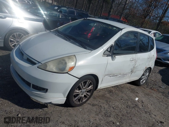 2007 Honda Fit Sport with VIN JHMGD38657S041251, listed as a IAAI auction lot 41613655 with 1 mi miles. Bid and sale history available at carsss.com. Image 2.