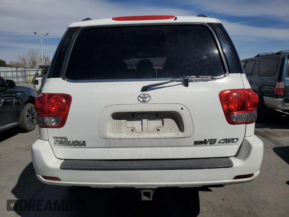 2006 Toyota Sequoia SR5 with VIN 5TDBT44A06S258325, listed as a Copart auction lot 49032035 with 339,323 mi miles and Salvage Title. Bid and sale history available at DreamBid. Image 6.