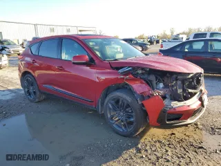 2019 Acura RDX w/A-Spec Pkg with VIN 5J8TC2H64KL016875, listed as a Copart auction lot 80680124 with 0 mi miles and Salvage Title. Bid and sale history available at carsss.com. Image 4.