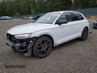 2021 Audi SQ5 Prestige with VIN WA1C4AFYXM2030261, listed as a Copart auction lot 56574095 with 50,877 mi miles and Salvage title. Bid and sale history available at DreamBid. Image 1.