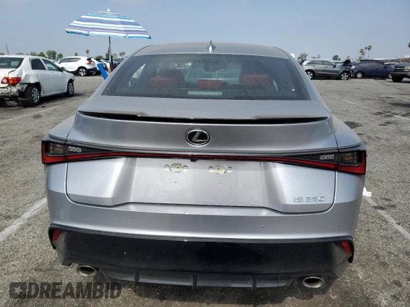2024 Lexus IS 350 F Sport with VIN JTHGZ1B23R5081759, listed as a Copart auction lot 58436035 with 8,348 mi miles and Salvage title. Bid and sale history available at DreamBid. Image 6.