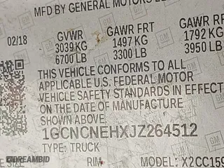 2018 Chevrolet Silverado 1500 Work Truck with VIN 1GCNCNEHXJZ264512, listed as a IAAI auction lot 41173158 with 126,311 mi miles. Bid and sale history available at carsss.com. Image 9.