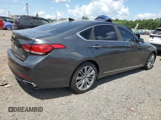 2018 Genesis G80 3.8L with VIN KMHGN4JE2JU253277, listed as a Copart auction lot 65352795 with 127,802 mi miles and Clean title. Bid and sale history available at DreamBid. Image 3.